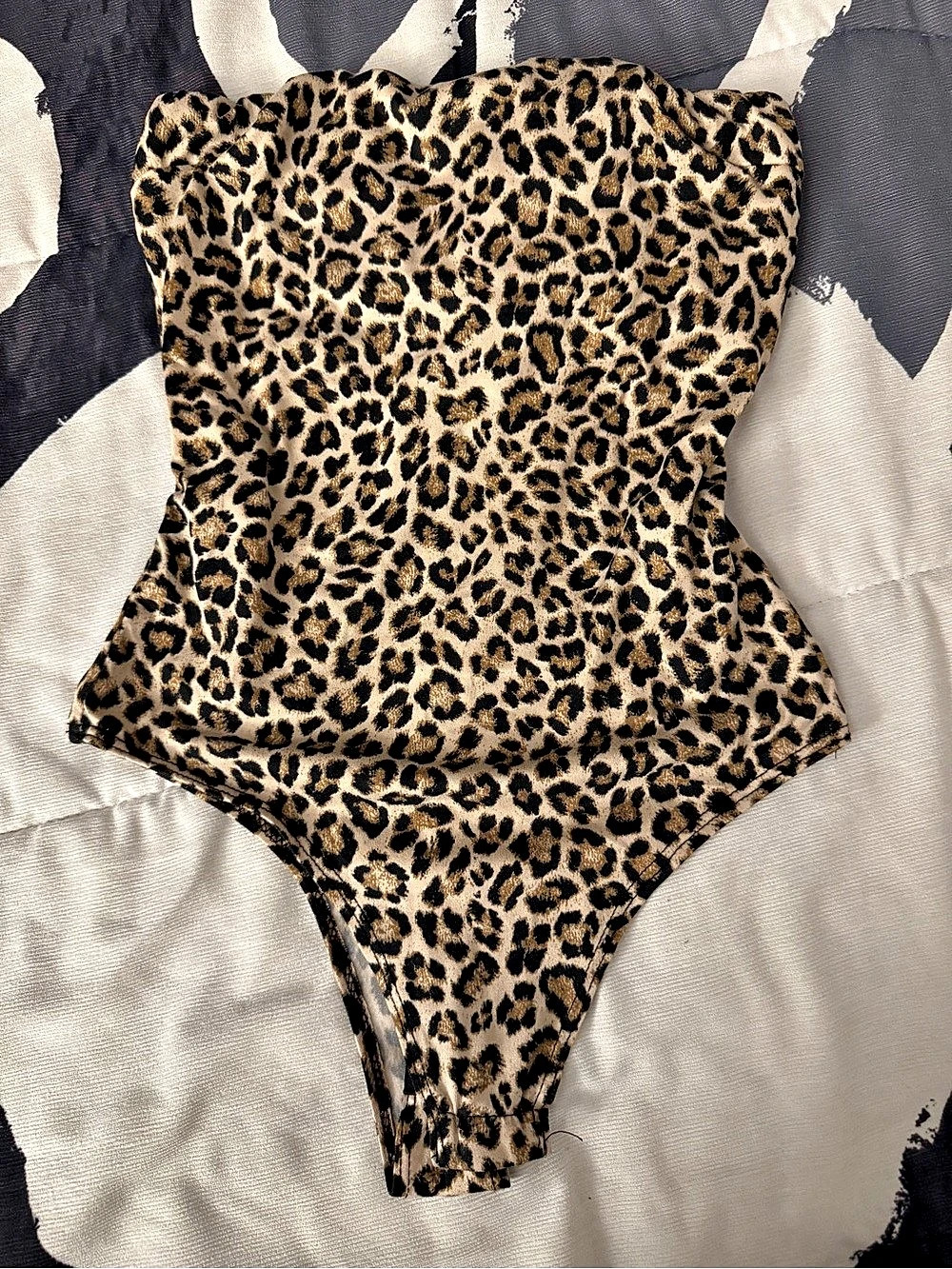 Live in the Moment Leopard Print One Piece Size Small